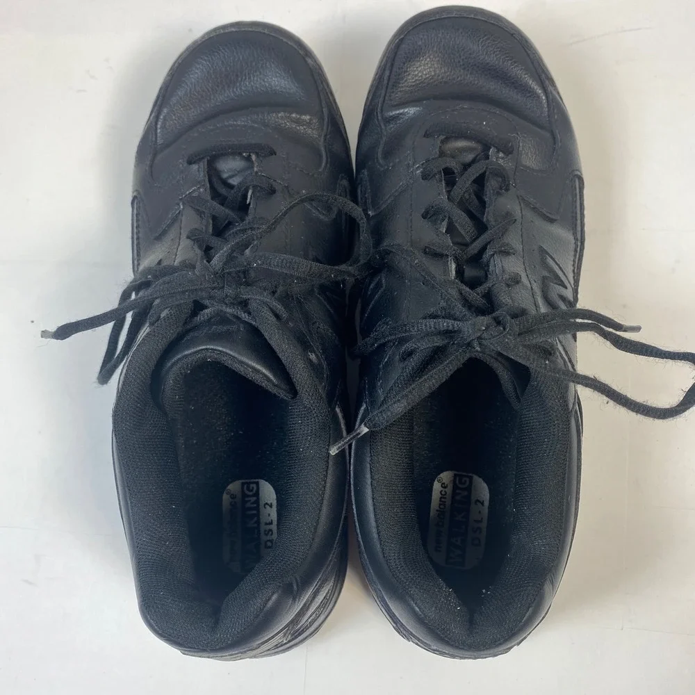 New Balance MW576BK 576 Walking Shoes Mens 10 4E Black Leather‎ ABZORB Wide